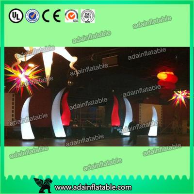 China Colorful Changing Inflatable Advertising , LED Inflatable Light Tower 3mH Party Event Cone for sale