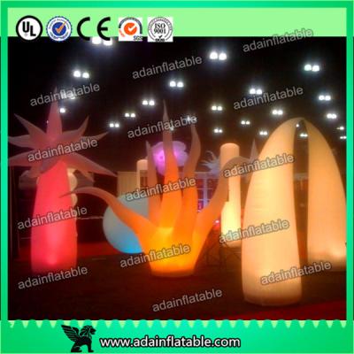 China Party Decoration Inflatable Lighting Cone Full Dot Printing Wave Shape Design for sale