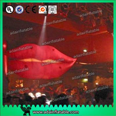 China Cartoon Advertising Inflatables Balloon , Giant Mouth Red Lip Customized Character for sale
