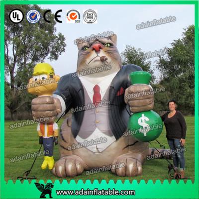 China Giant 6m Cartoon Inflatable Cat Commerical Advertising For Outdoor/ Event Animal Mascot for sale