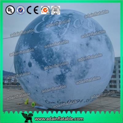 China 6m Giant Event Logo Advertising Inflatable Moon Customized Inflatable Planet Decoration for sale