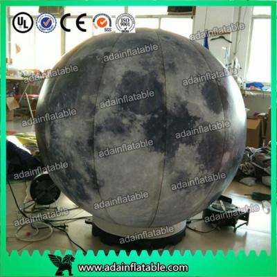 China 2m Customized Inflatable Moon Planet Decoration With LED Light for sale