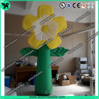 China Summer Holiday Event Party Decoration Inflatable Yellow Flower With LED Light for sale