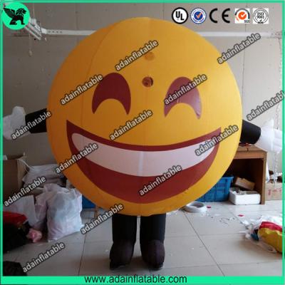 China Advertising Happy Face Inflatable QQ Inflatable Customized Walking Smile Ball Costume for sale