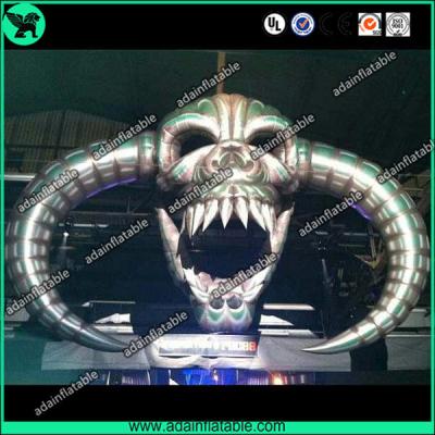 China 8m Halloween Event Decoration Inflatable Skull/Stage Decoration Inflatable Skeleton Head for sale