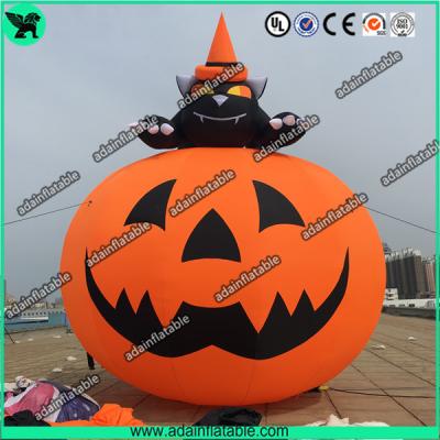 China 3M Party Inflatable Pumpkin / Halloween Inflatables With Smiling Face for sale