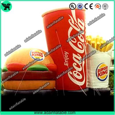 China Advertising Inflatable Hamburger ,Inflatable Coca-cola Model,Inflatable French Chips for sale