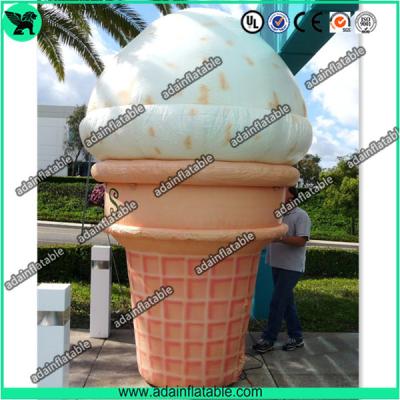 China 3m Woderful Decorative Inflatable Model , PVC Inflatable Ice Cream Cone for sale
