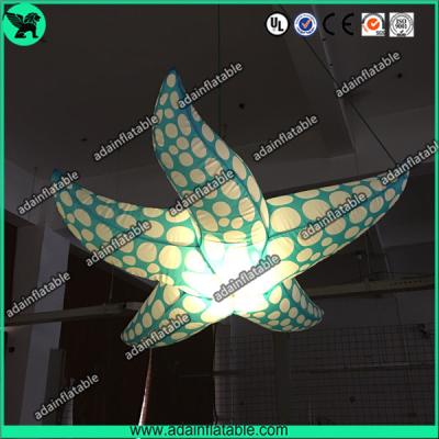 China Indoor Event Hanging Decoration Inflatable Character/Inflatable Starfish With LED Light for sale