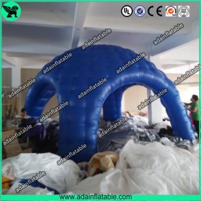 China Blue PVC Coated Nylon Or PVC Tarpaulin Inflatable Igloo Tent Inflatable Dome Tent For Out for sale