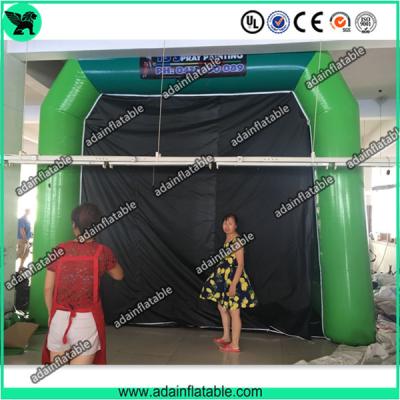 China High Quantity Green Inflatable Paint Booth, PVC tarpulin Inflatable Booth Tent for sale