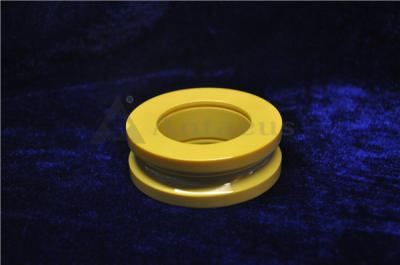 China Gelb, benutzerdefinierte Keramikteile Abrasionsbeständige Zirkonia-Keramikkomponenten zu verkaufen