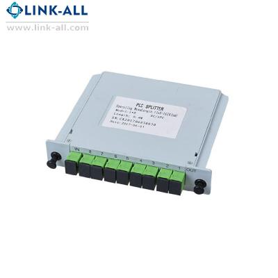 China Sc/APC 1X8 PLC Splitter Module Fiber Optic Lgx Box PLC Splitter for sale