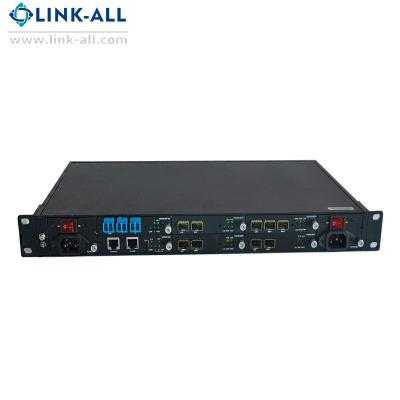 China UC6100-1U 1u 3.2gbps 8 Slot Fast Ethernet SFP Media Converter Chassis for sale