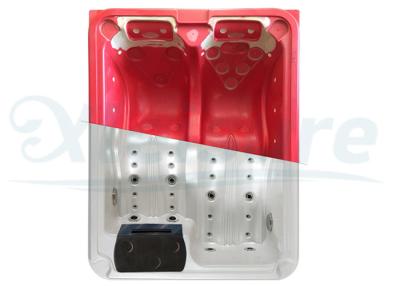 China Red 3D Hot Tub Mold Molded Plastic Hot Tub Dual Lounges Recliners 1900×1500×840 Mm for sale