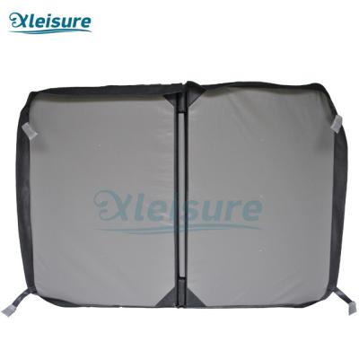 China Durable Graphite Square Spa Vinyl Cover Hot Tub Spa Covers For Cedar Hot Tub for sale