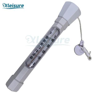 China White simple and convenient floating plastic swimming pool spa floating water temperature thermometer for sale