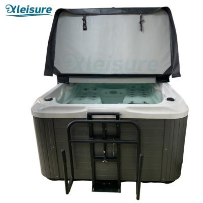 China Collapsible Customized Shade Outdoor Spa Cover For Balboa Hot Tub In Charcoal for sale