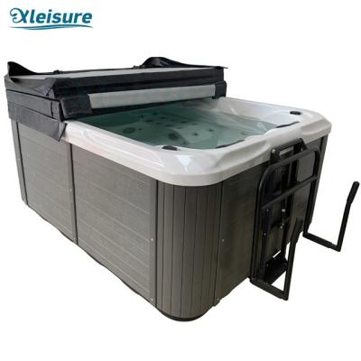 China Indoor Outdoor Portable Durable Swim Spa Pool Cover Vinyl Spa Cover For Freestanding Swim Hot Tub For Hydro Therapy Tub for sale