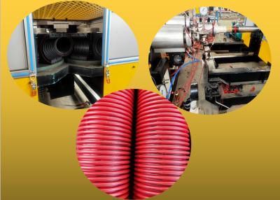 China PVC HDPE PP Double Wall Spiral Corrugated Pipe Extruder for sale