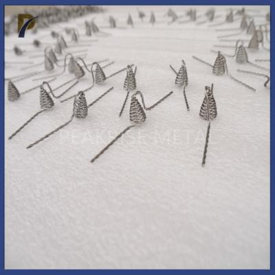 China Wolfram Tungsten Coil Wire plateado afilado 1m m para el alambre de tungsteno puro electrochapado vacío del alambre del filamento del tungsteno en bobina en venta