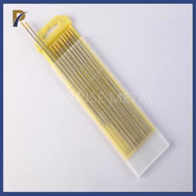 中国 WT10トリウムTigの電極のタングステン棒長さ2.4 Mmの175mm黄色のタングステンの電極によって酸化トリウムを含浸されるタングステンの電極 販売のため