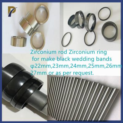 China Bright Black Zirconium Wedding Ring / Band High Temperature Oxidation Zirconium Rod for sale