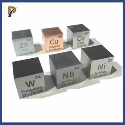 China Pure Nb W Mo Ta Ni Ti Cu Sn Al V Fe Mn Ag 10mm 25.4mm Cubes Solid Metal Cube for sale