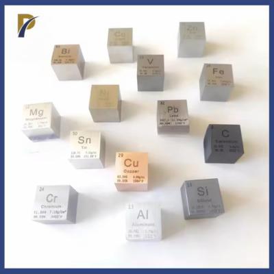 China Cubos de elementos metálicos polidos 99,95% de pureza para presentes de negócios e materiais didáticos à venda