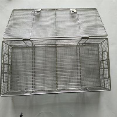 China Folding silver covered medical disinfect Stainless Steel Pallet Cages for sale