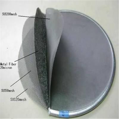 China 2-635 Mesh Sintered Fiber Felt 5-2000um Mesh Opening Corrosion Resistance for sale