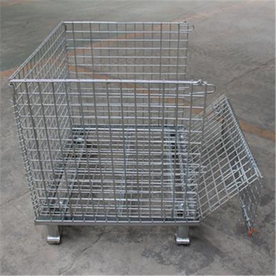 China 1500kg Loading Capacity SS Filter Mesh  Wire Mesh Cages Can Folding And Moving for sale