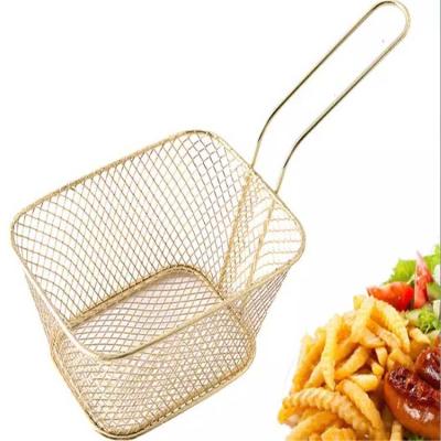 China Cesta de la malla de la cocina de los SS, cesta del tamiz de la comida para la porción de los alimentos de preparación rápida de la sartén del aire en venta