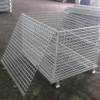 China Security Steel Welded Stackable Wire Mesh Storage Cages 50*50 for sale