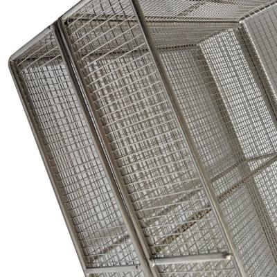 China Fine Kitchen Cooking 0.5mm Dia Ss Wire Mesh Basket Tasteless for sale