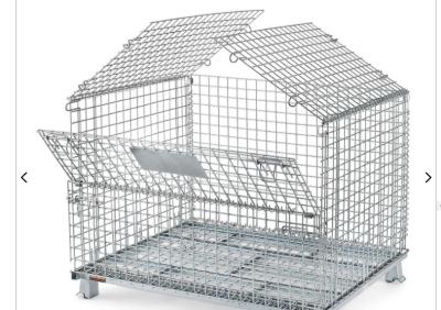 China Stainless Steel Folding Metal Frame 2000kg Wire Mesh Storage Cages 6.4mm for sale