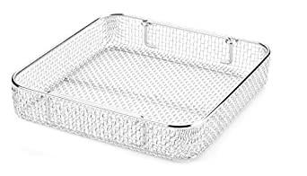 China Customized Color Stainless Steel Mesh Tray Corrosion Resistance With Drop Handles for sale