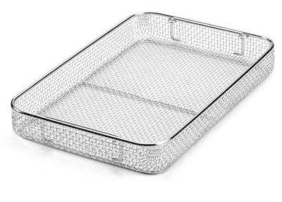 China Kitchen Cooking Stainless Steel Wire Mesh Basket 0.5mm Dia 304 / 316 Tasteless for sale