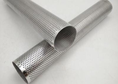 China Mesh Screen Filter 304 Stainless Steel Perforated Tube For Automotive Exhaust System for sale
