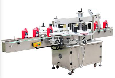 China Double Heads Automatic Bottle Labeling Machine PLC Controled 1.5kw for sale