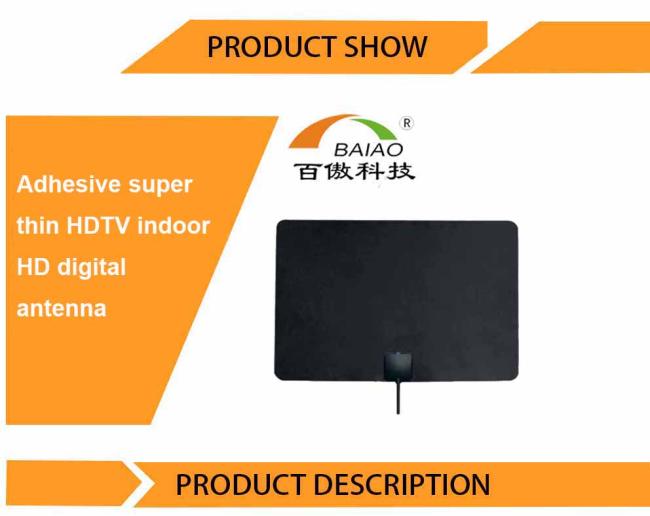 50マイルの範囲4Kは取り外し可能なアンプ信号のブスターが付いている極めて薄い屋内版HDTVのアンテナを増幅した