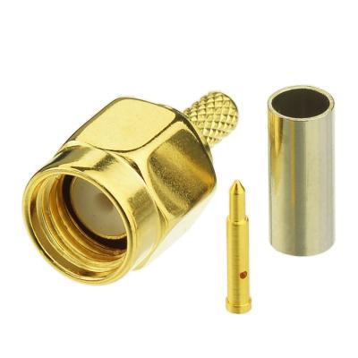 China WiFi Antenna Accessories 1P Sma Male Antenna Connector For RG316 RG174 Cable for sale