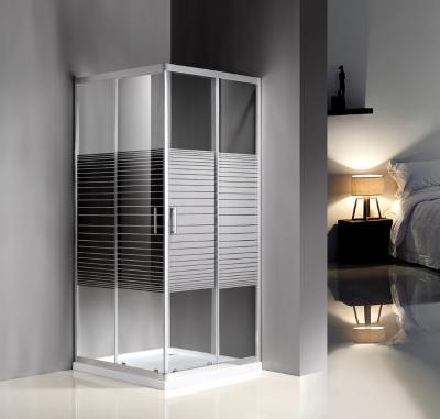 China Grey Silk Painted Glass Shower Enclosures 900 X 900 For Model Rooms / Supermarket for sale