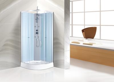 China Silver Profiles Replacement Curved Corner Shower Units Enclosed Shower Room for sale