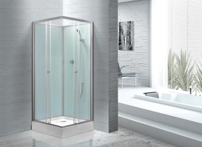 China Fitness Halls 800 X 800 Glass Shower Cabin With Silver Aluminum Frame for sale