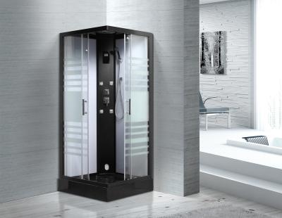 China Matt Black Profiles Sliding Glass Door Shower Enclosure Kits For Star-Rated Hotels for sale
