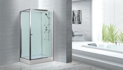 China Massage Rooms / Clubs Rectangular Clear Glass Shower Enclosures With Tray for sale