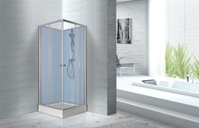China Fitness Halls 800 X 800 X 2250mm Glass Shower Stalls With Silver Aluminum Frame for sale