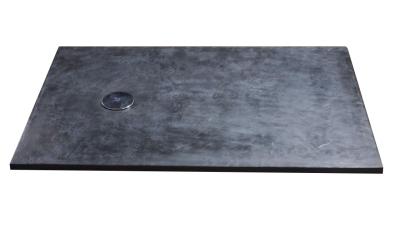 China Stone Effect Polymarble Shower Bases , Black Shower Trays CE SGS Certification for sale