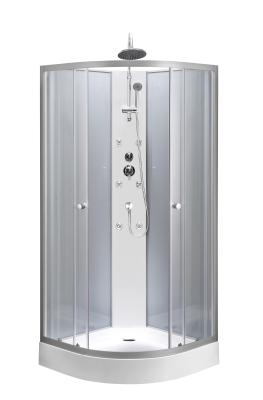 China Transparent Tempered Glass Quadrant Shower Cubicles With 15.5cm ABS TRAY for sale